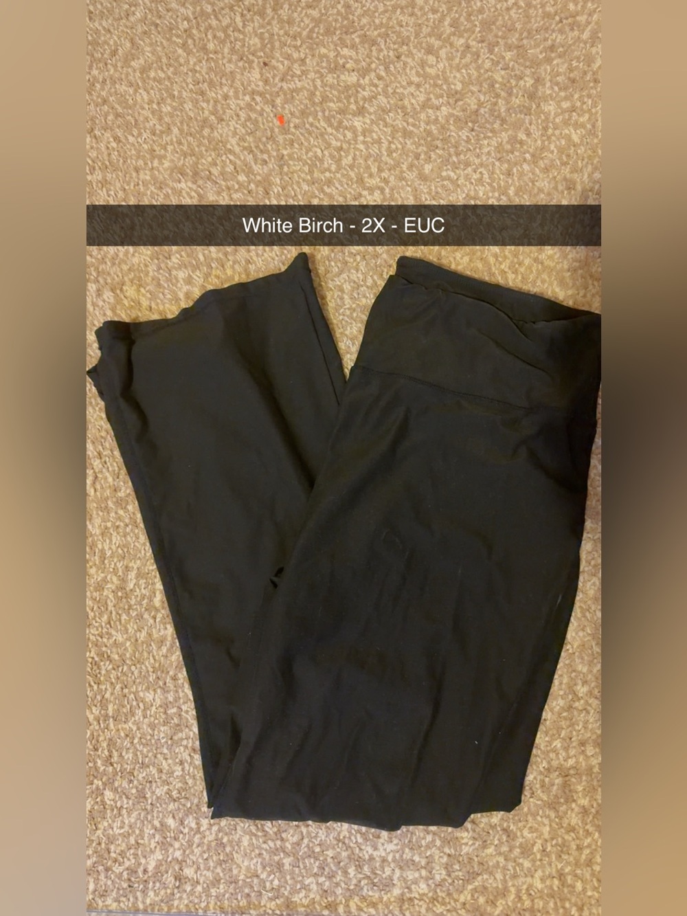 White Birch Black Full-Length Stretch Flare Leggings